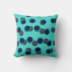 Coussin Mint & Navy Retro Orbit