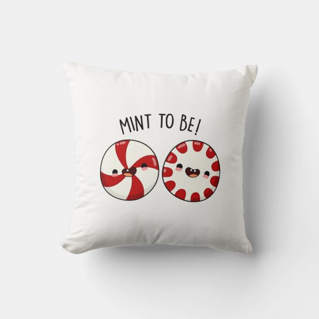 Coussin Mint To Be Funny Sweet Candy Pun (Recto)