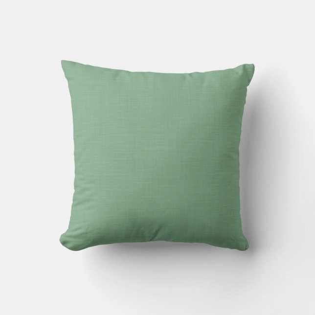 Coussin Mint vert solide texturé (Recto)