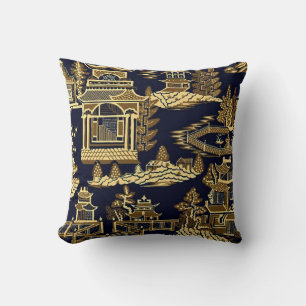 Coussin Minuit Golden Pagoda Teahouse