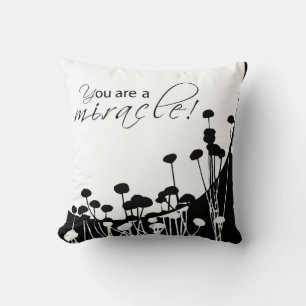 Coussin Miracle de récupération, noir et blanc