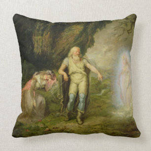 Coussin Miranda, Prospero et Ariel, "de la tempête" par