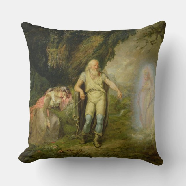 Coussin Miranda, Prospero et Ariel, "de la tempête" par (Recto)