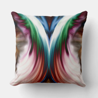 Coussin Miroir à neige dorée arc-en-ciel