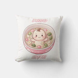 Coussin Miso Cute Baby Print Décoration fantaisiste pour