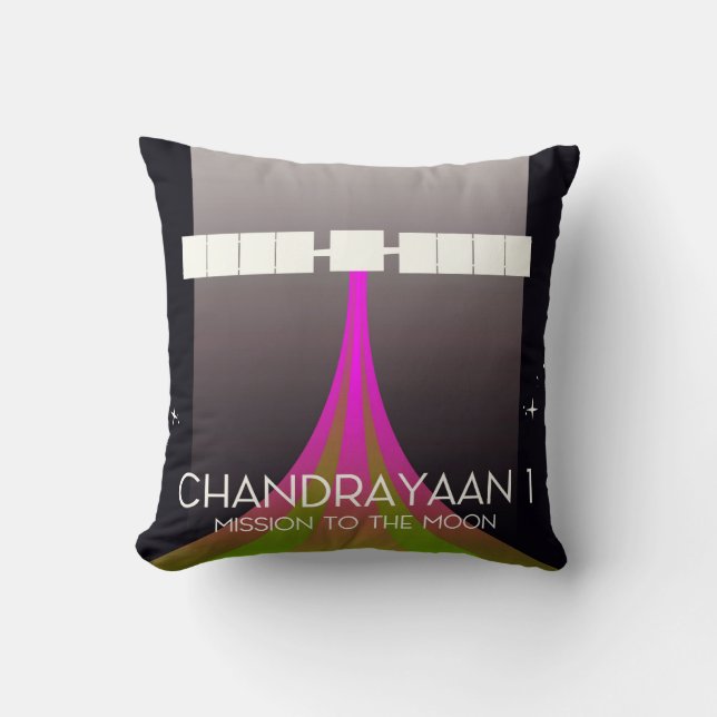Coussin mission spatiale Chandrayaan-1 vers la Lune (Recto)