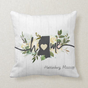 Coussin Mississippi État Personnalisé Accueil Ville Rustiq