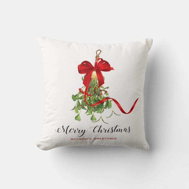 Coussin Mistletoe de Noël (Recto)