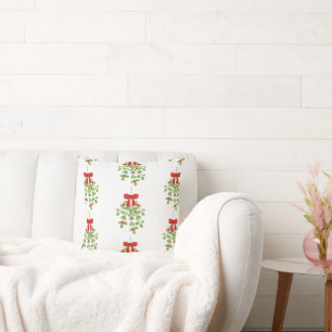 Coussin Mistletoe Motif réversible Pays Noël