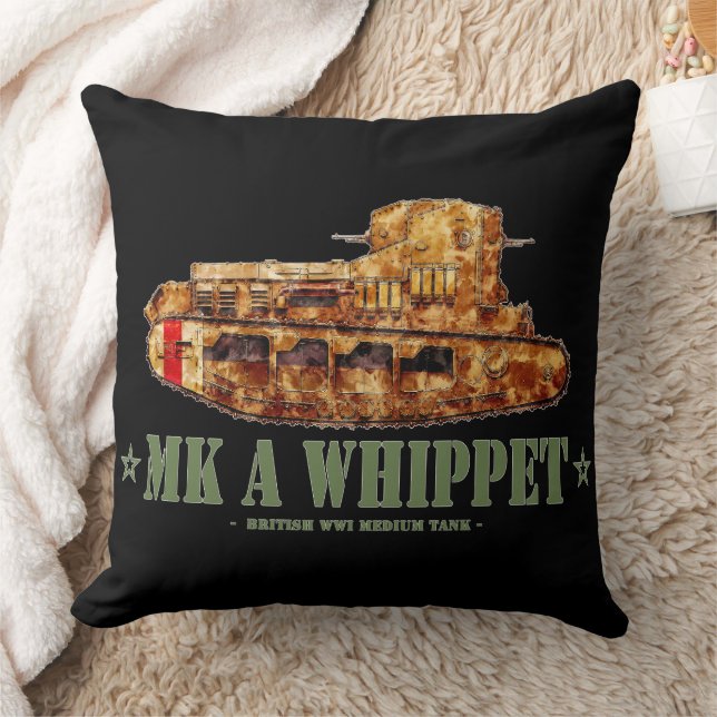 Coussin MK A Whippet World War One British Medium Tank WWI (Couverture)