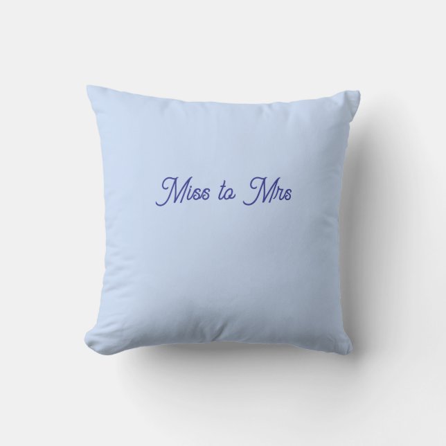 Coussin Mlle à Mme blue (Recto)