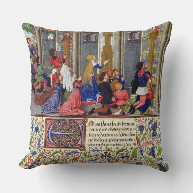 Coussin Mme 2617 Arcitas priant à Mars, Palemon priant t (Recto)