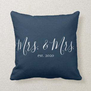 Coussin Mme et Mme Throw Pillow pour l'anniversaire des je