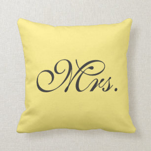 Coussin Mme jaune citron Pillow