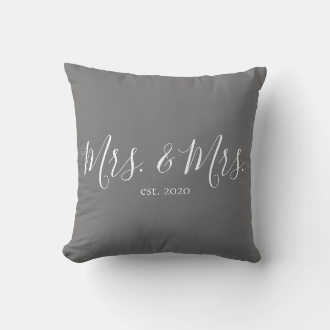 Coussin Mme. & Mme Throw Pillow pour l'anniversaire des je (Recto)