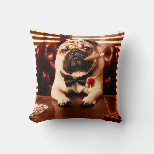 Coussin Mobster Dog (Recto)