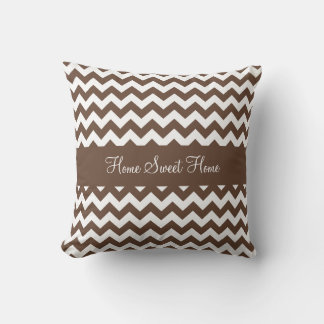 Coussin Mocha Brown Chevron