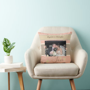 Coussin Mocha et anniversaire rougissant avec photo