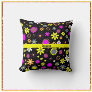 Coussin Mod Black Floral