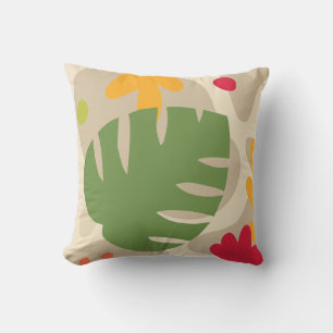 Coussin Mod Monstera Abstraite feuille Hawaiian Tropical -