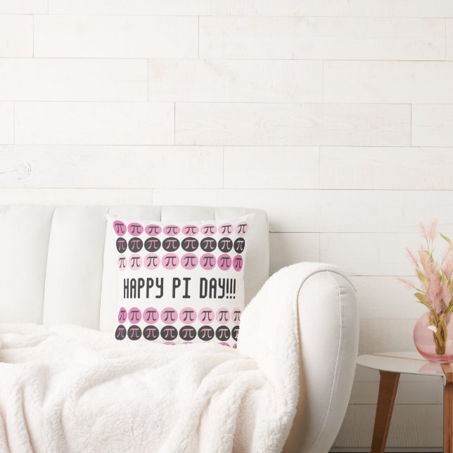Coussin Mod Pi - Symboles rose et pi - Joyeux cadeau de jo (Canapé)