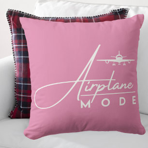Coussin Mode Avion, Voyage, Script Minimaliste, Aviation