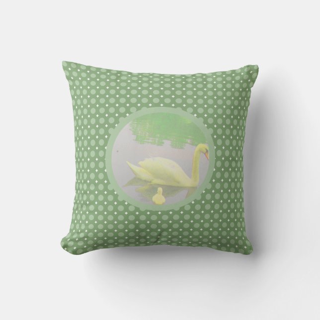 Coussin Mode Beau Lac des Cygnes (Recto)