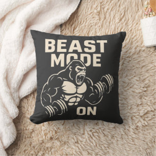 Coussin Mode Bête Activé Motivation Gym Gorilla