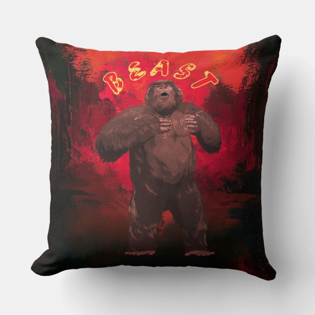 Coussin Mode BÊTE – Rugissement de puissance (Recto)