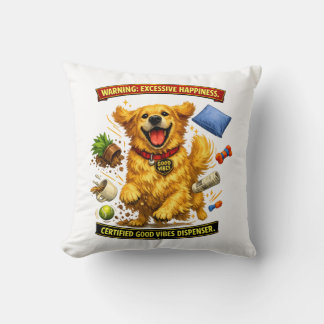 Coussin Mode Chaos Golden Retriever Activé