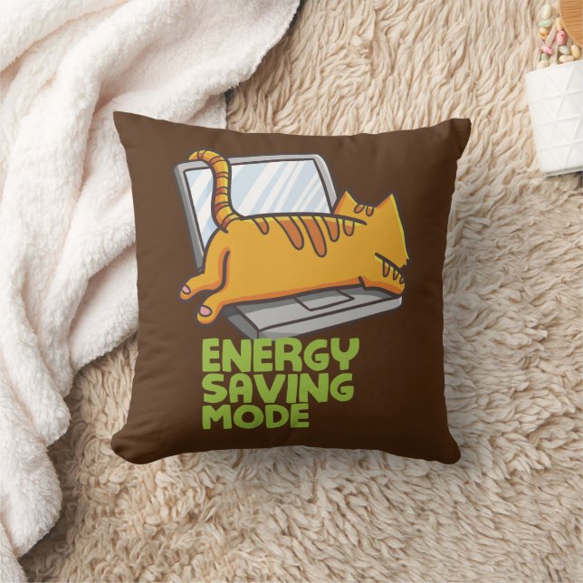 Coussin Mode d'économie d'énergie amusant Jeter des oreill (Couverture)