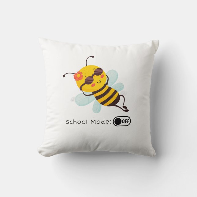 Coussin "Mode école : OFF - Chillin' Bee" (Recto)