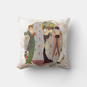 Coussin mode féminine vintage des années 1920