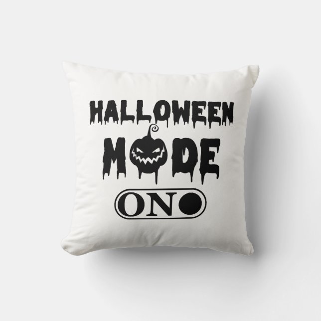 Coussin Mode Halloween activé - Fête citrouille d'Hallowee (Recto)