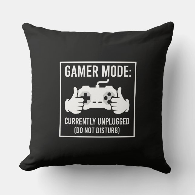 Coussin Mode Joueur Actuellement Débranché Vidéo Drôle de  (Recto)