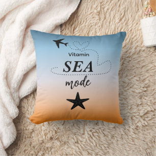 Coussin Mode Mer Vitaminée Couleur Été Orange