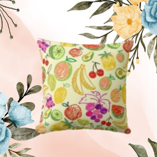 Coussin Mode motif Tendance Fruits sans couture Élément