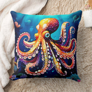 Coussin Mode Octopus coloré