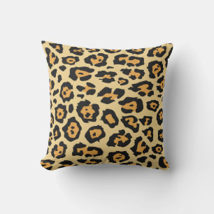 Coussin mode safari tache tache léopard imprimé guépard