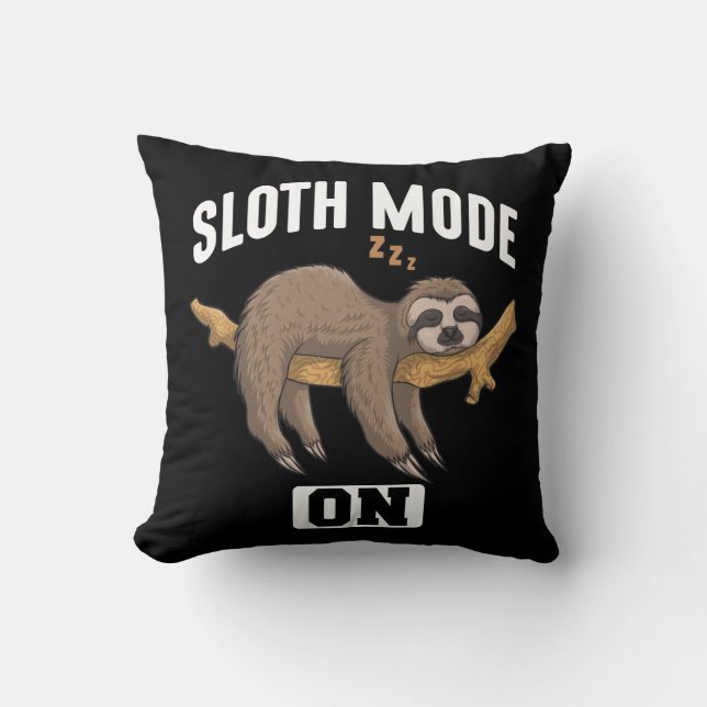 Coussin Mode Sloth Sur Un Animal Relaxant Lent Et Lent (Recto)