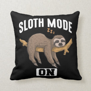Coussin Mode Sloth Sur Un Animal Relaxant Lent Et Lent