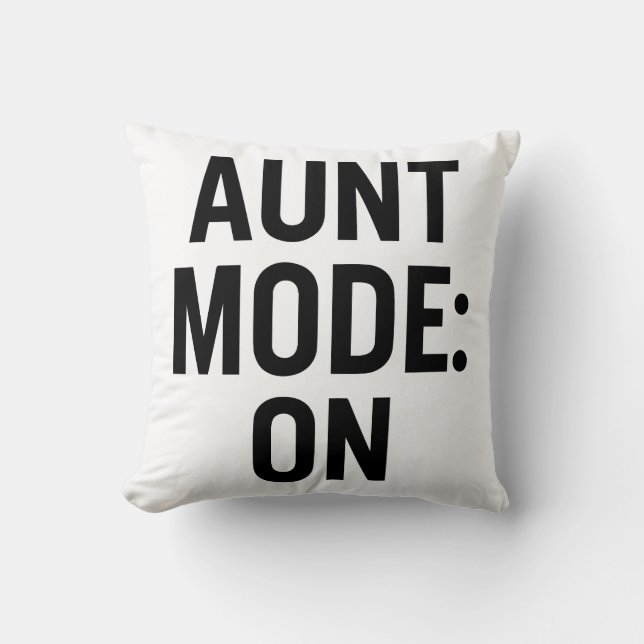 Coussin Mode Tante Activé - Amusant Humour de famille (Recto)