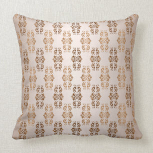 Coussin modèle baroque de beige de gradient de style