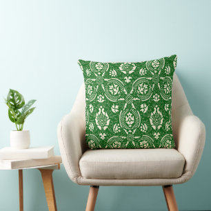 Coussin Modèle Damask - Green Vintage Elegant Fabric