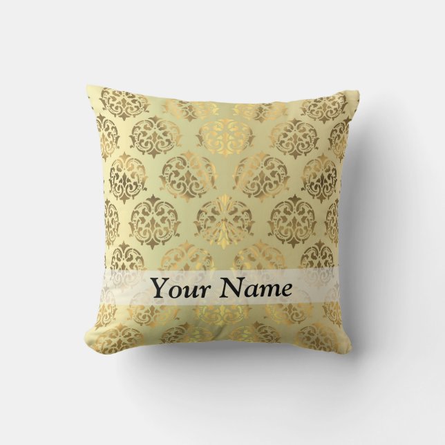 Coussin Modèle damé or (Recto)