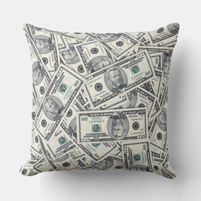 Coussin Modèle de billet de cinquante dollars (Recto)