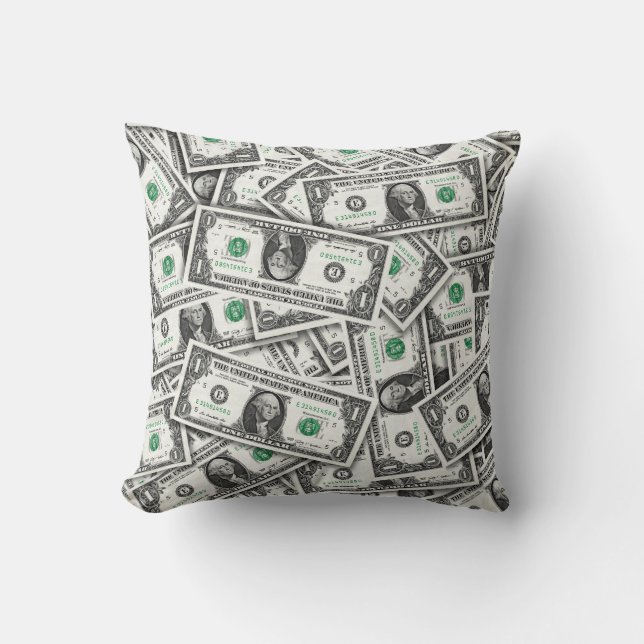 Coussin Modèle de billet d'un dollar (Recto)