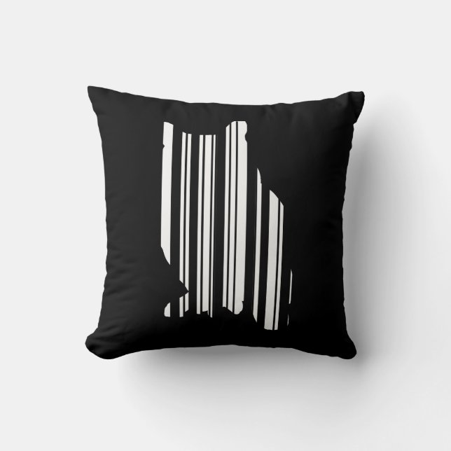 Coussin MODELE DE CODE BARRES OISEAU Chouette Code Barres  (Recto)