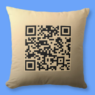 Coussin Modèle de code QR instantanément modifiable   Faux