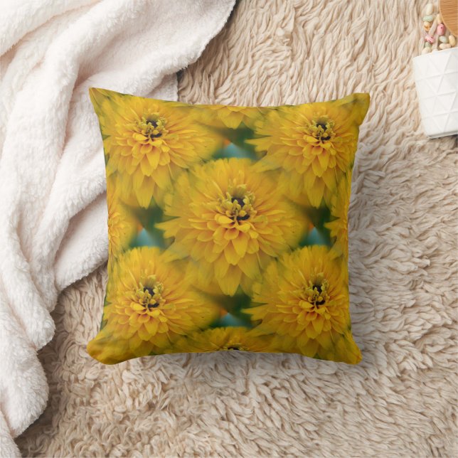 Coussin Modèle de fleur de marguerite jaune de la nature (Couverture)